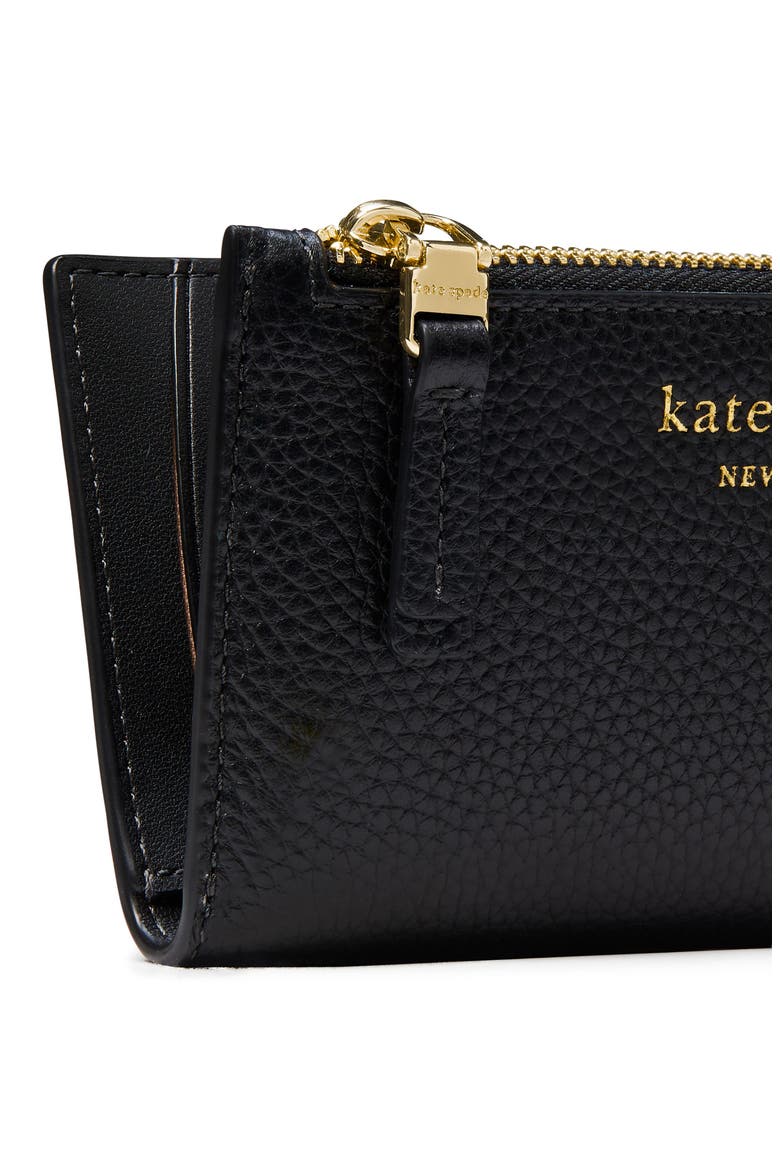 small roulette slim bifold wallet, Alternate, color, BLACK