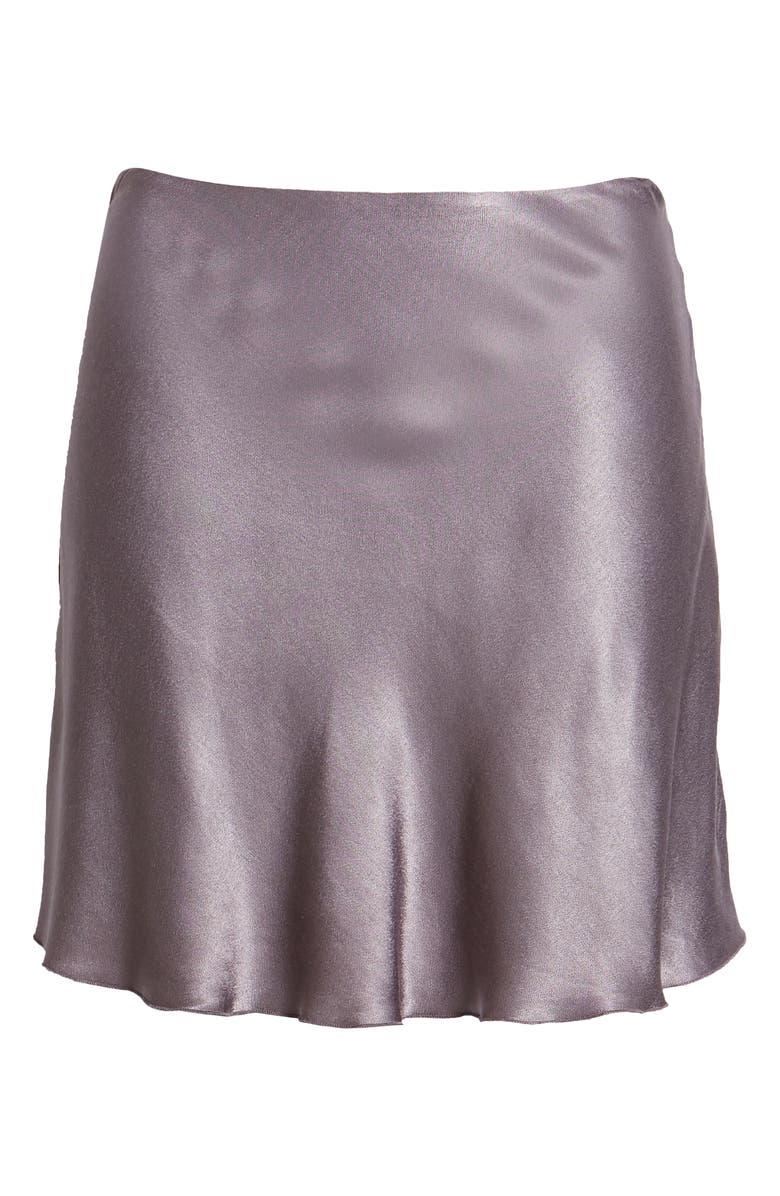 Socialite Bias Cut Satin Miniskirt, Alternate, color, 