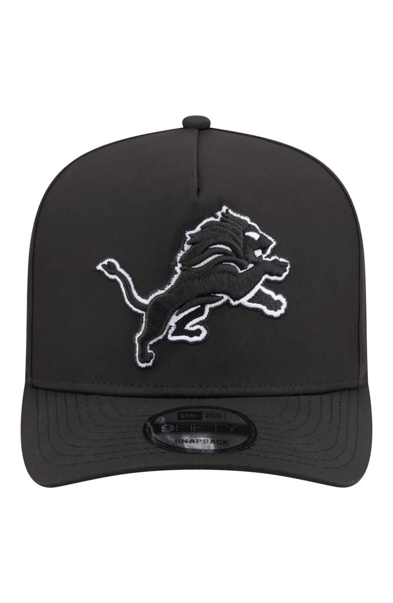 New Era Men's New Era  Black Detroit Lions Gore-Tex A-Frame 9FIFTY Adjustable Hat, Alternate, color, Black