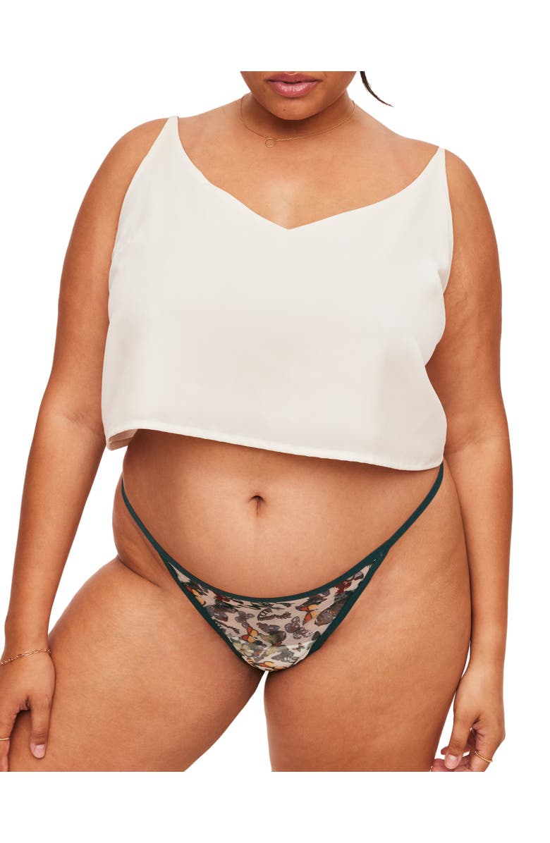 Adore Me Nicoletta G-String Panties, Main, color, Novelty White