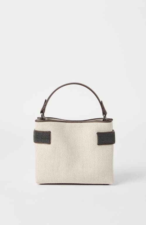 Shop Brunello Cucinelli Small Top-handle Essence Bag In Panama