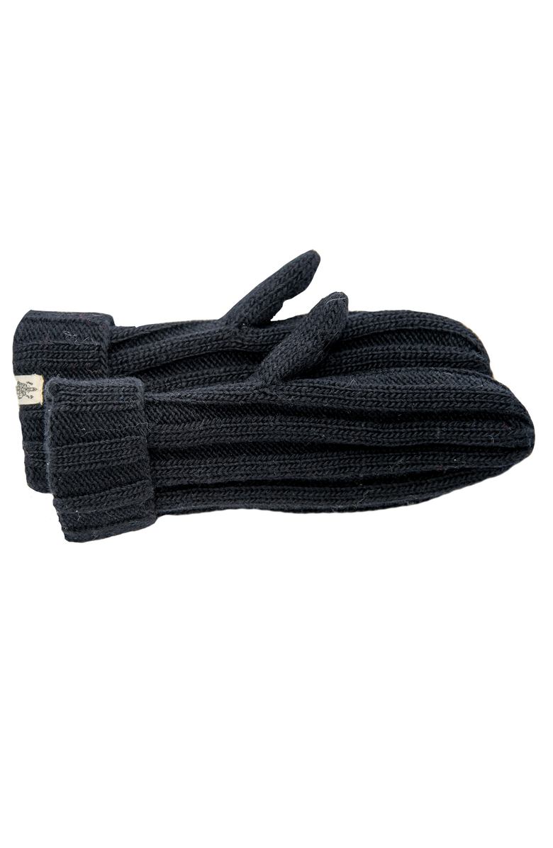 Nirvanna Designs Ribbed Mittens, Main, color, Charcoal