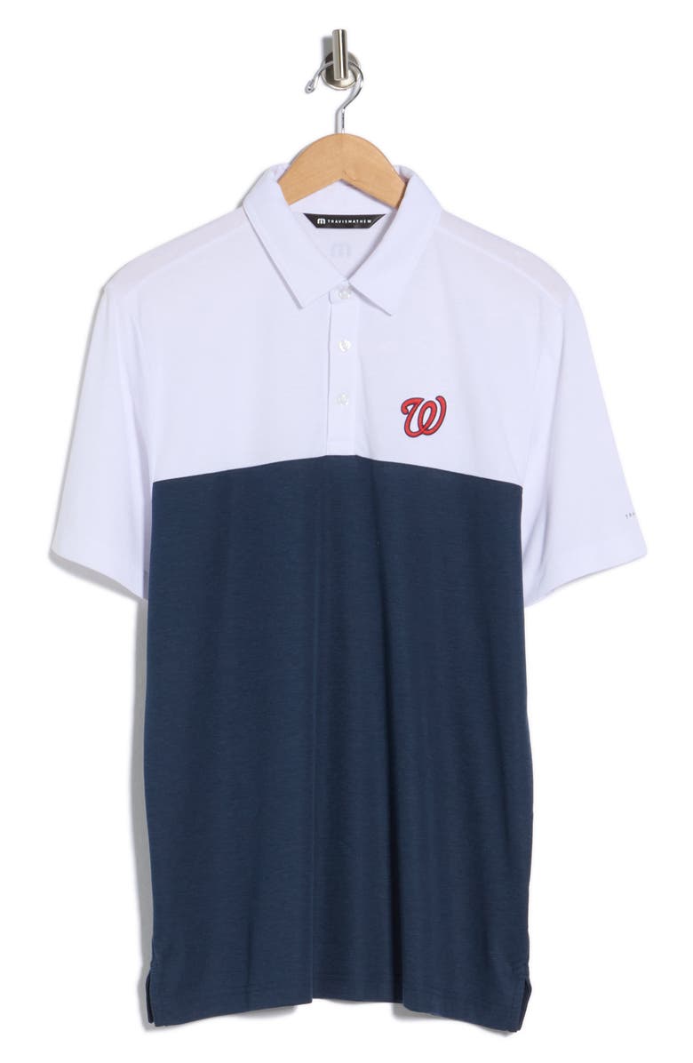 TravisMathew Washington Nationals Home Run Leader Polo, Alternate, color, White/ Navy