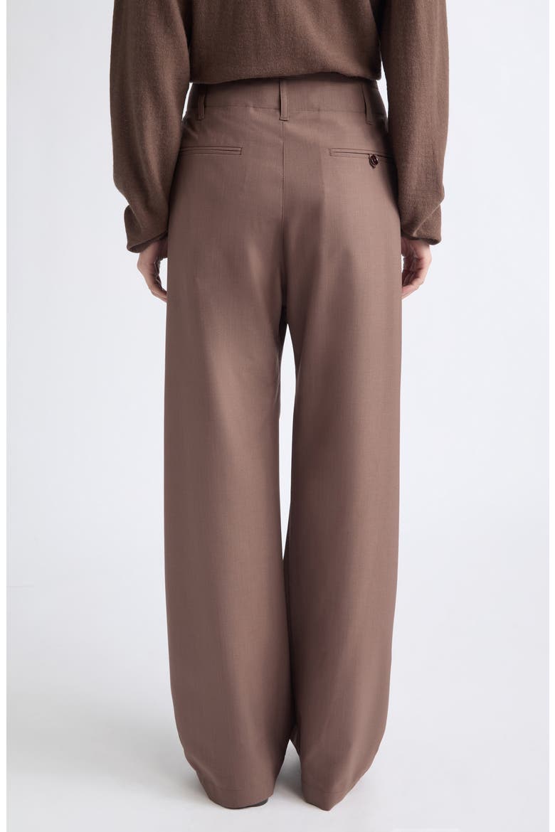 Curved Seam Wide Leg Pants, Alternate, color, NUTMEG