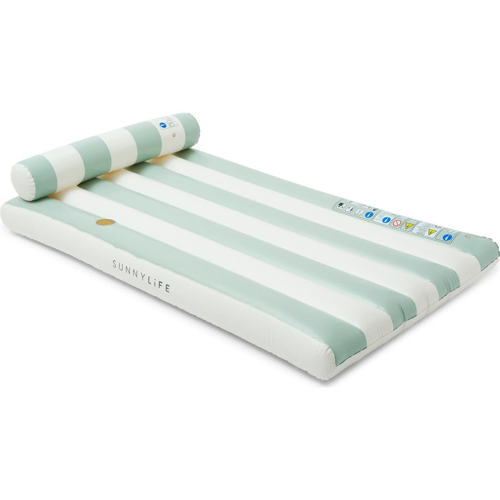 Sunnylife Luxe Lilo Pool Float in Green Stripe  product