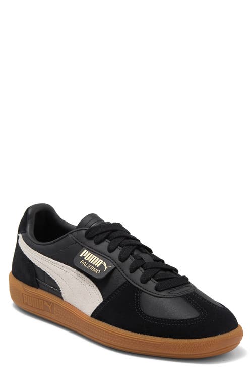 Puma Mens Palermo Leather Trainers Mens Shoe In Black