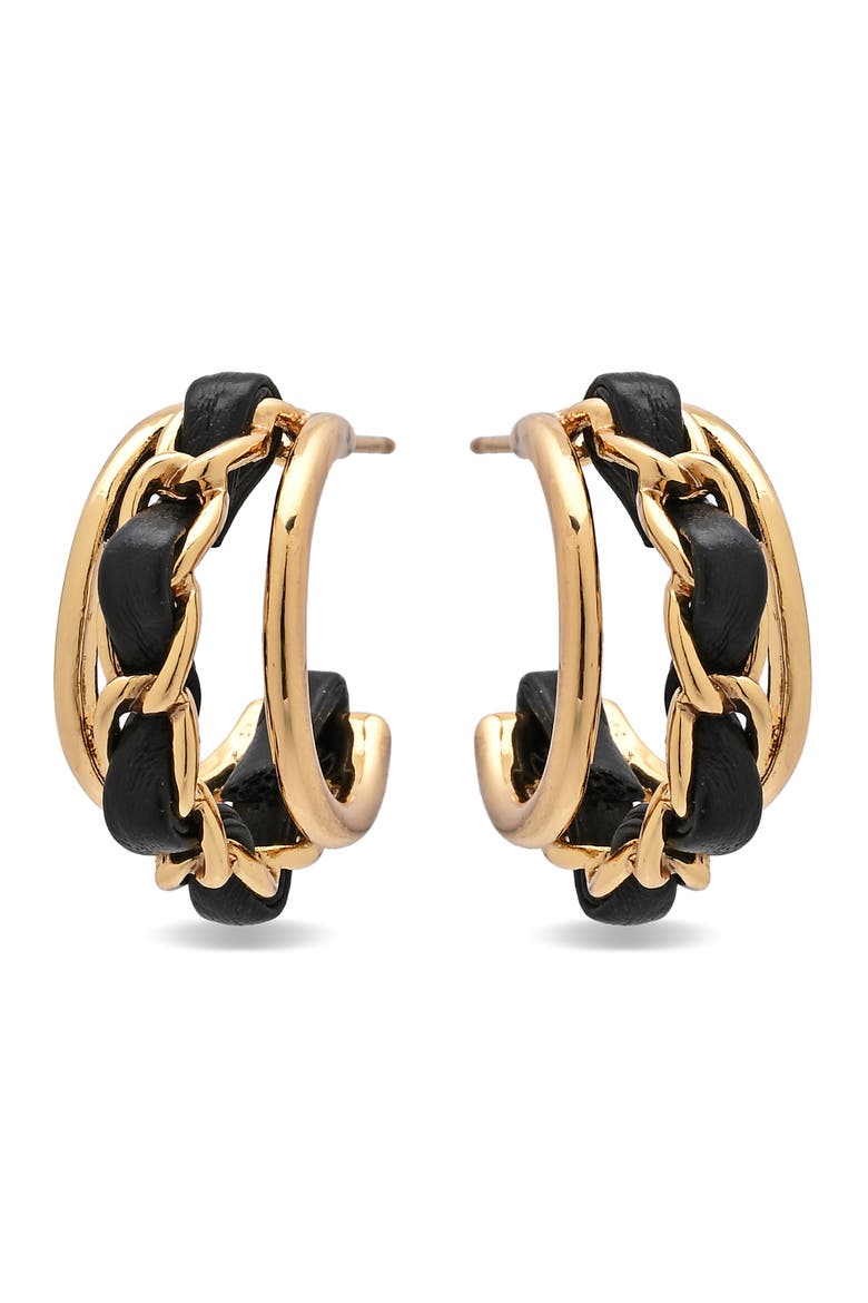 Karolina Hoop Earrings, Alternate, color, GOLD