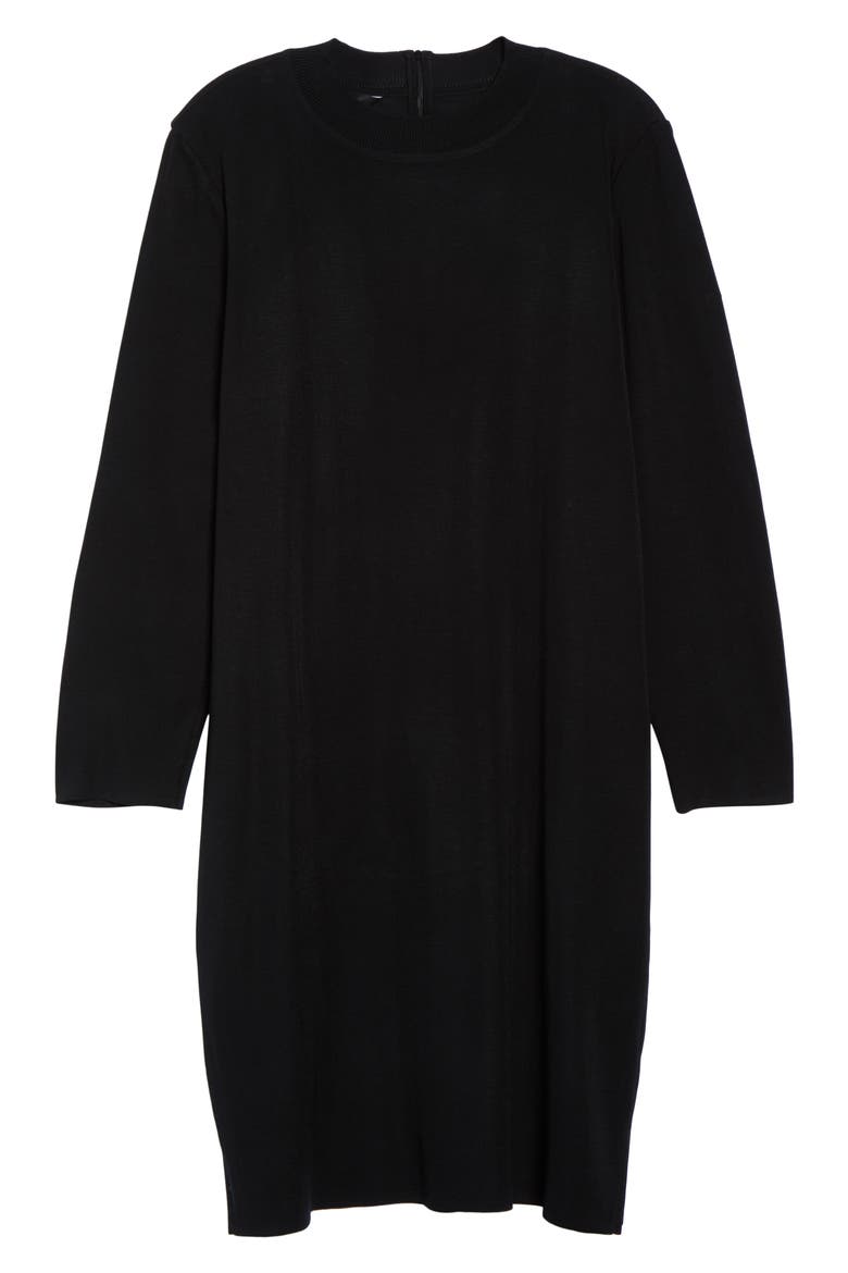 Sweater Dress, Alternate, color, BLACK