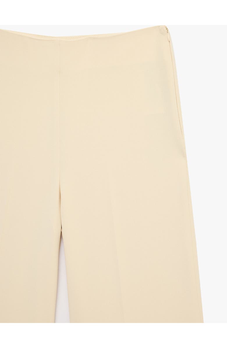 Koton High Waist Wide Leg Trousers, Alternate, color, Ecru