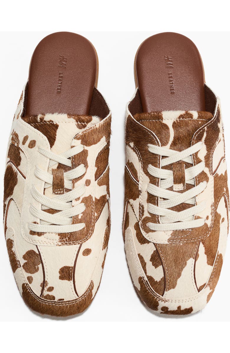 H&M Trainer-style Leather Mules, Main, color, Brown/Cowhide Print