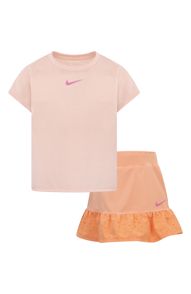 Nike Kids' Sunny Swoosh Graphic T-Shirt & Scooter Skort Set, Main, color, 
