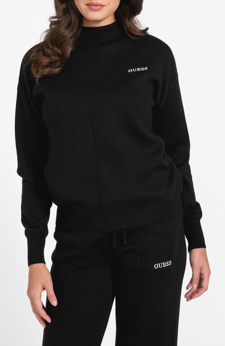 GUESS Ursula Funnel Neck Sweater, Main, color, Black
