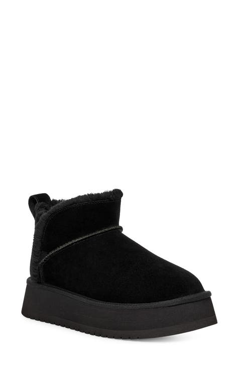 Ultra Mini Faux Shearling Platform Bootie (Women)