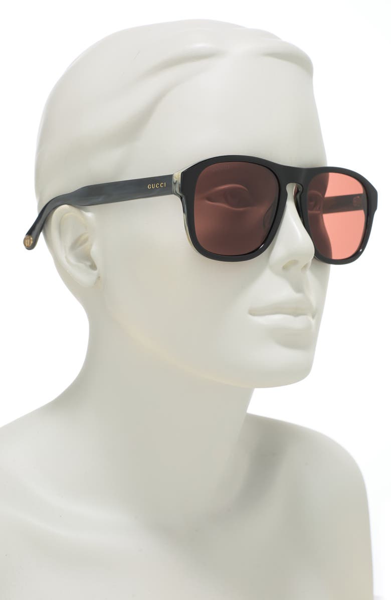 Gucci 55mm Square Sunglasses, Alternate, color,