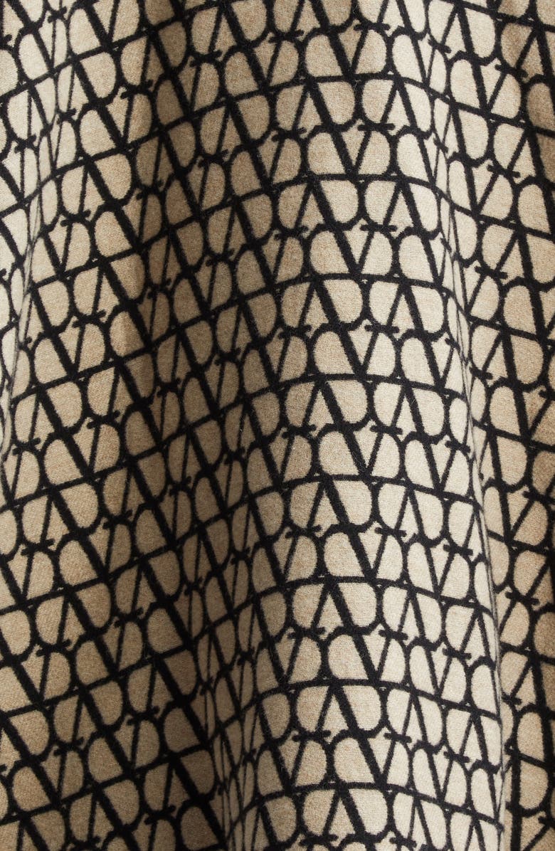 Valentino Garavani VLOGO Toile Iconographe Virgin Wool & Cashmere Cape, Alternate, color,