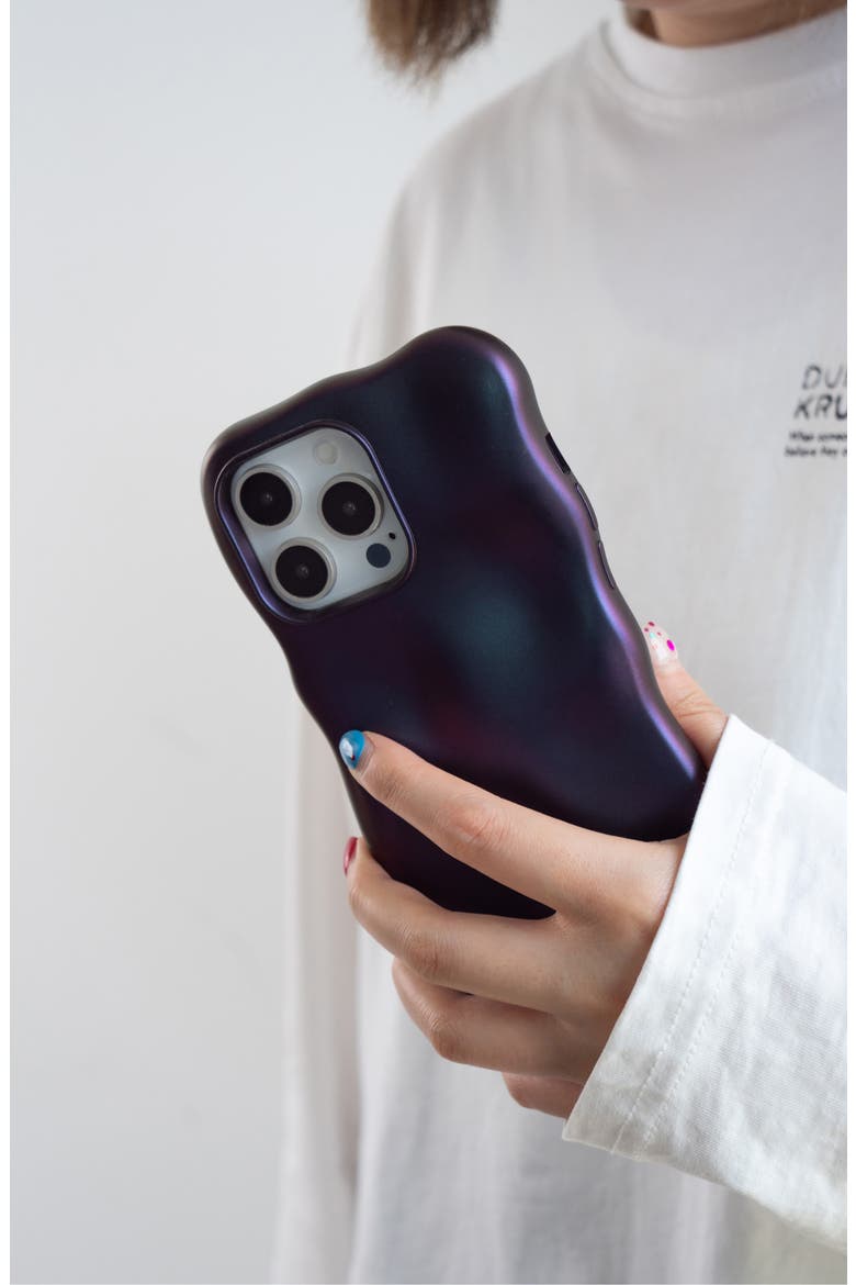 Matte Bubbles iPhone 14 Pro Case, Alternate, color, RADIANT PURPLE