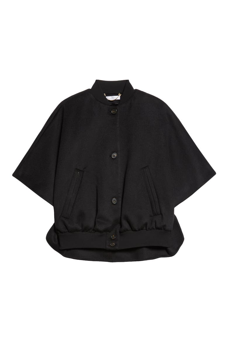 Leticia Double Face Cashmere Cape, Alternate, color, NERO
