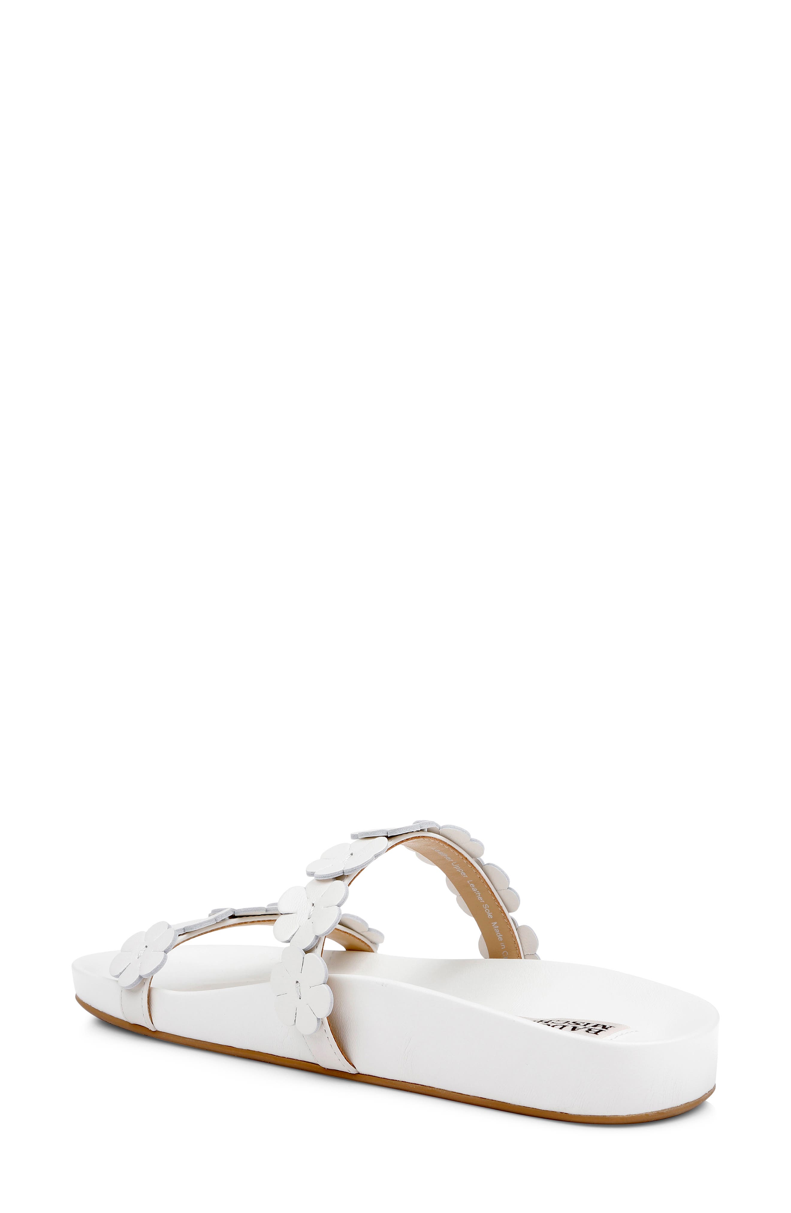 Badgley Mischka Collection Waterbury Slide Sandal, Alternate, color, White Leather