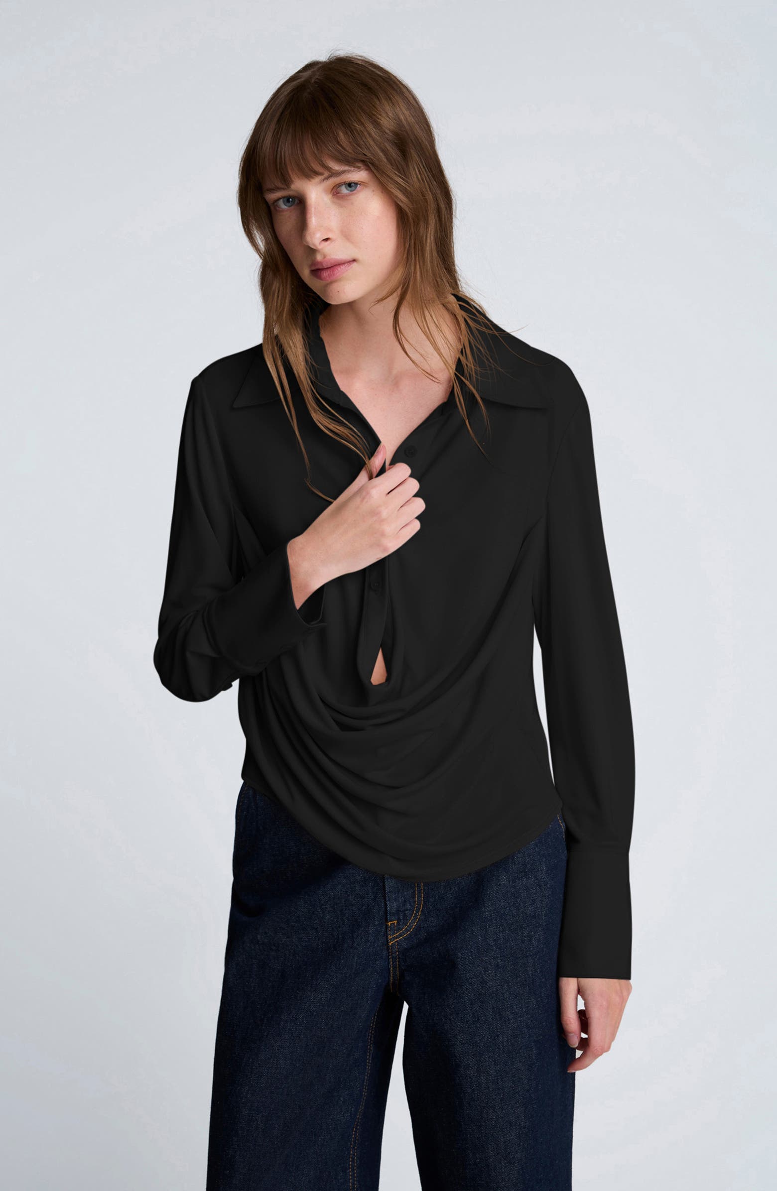 Kenneth Cole Drape Front Shirt | Nordstromrack
