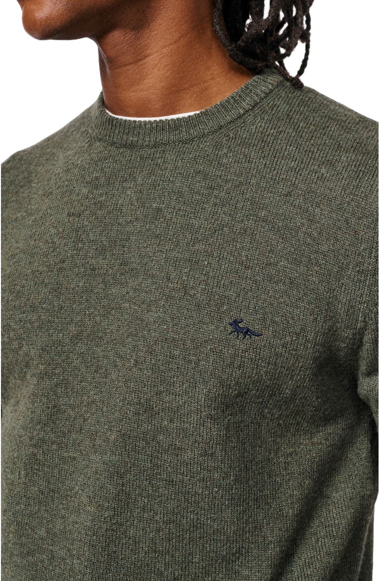 Aubin Westbourne Crew Neck Sweater, Alternate, color, Dark Khaki
