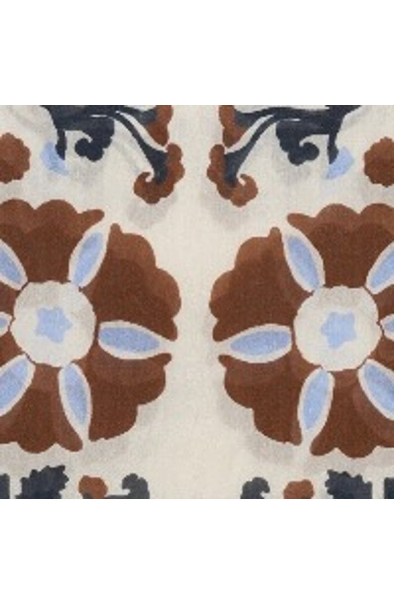 GERARD DAREL Silk Garden Bloom Square Scarf, Alternate, color, Brown