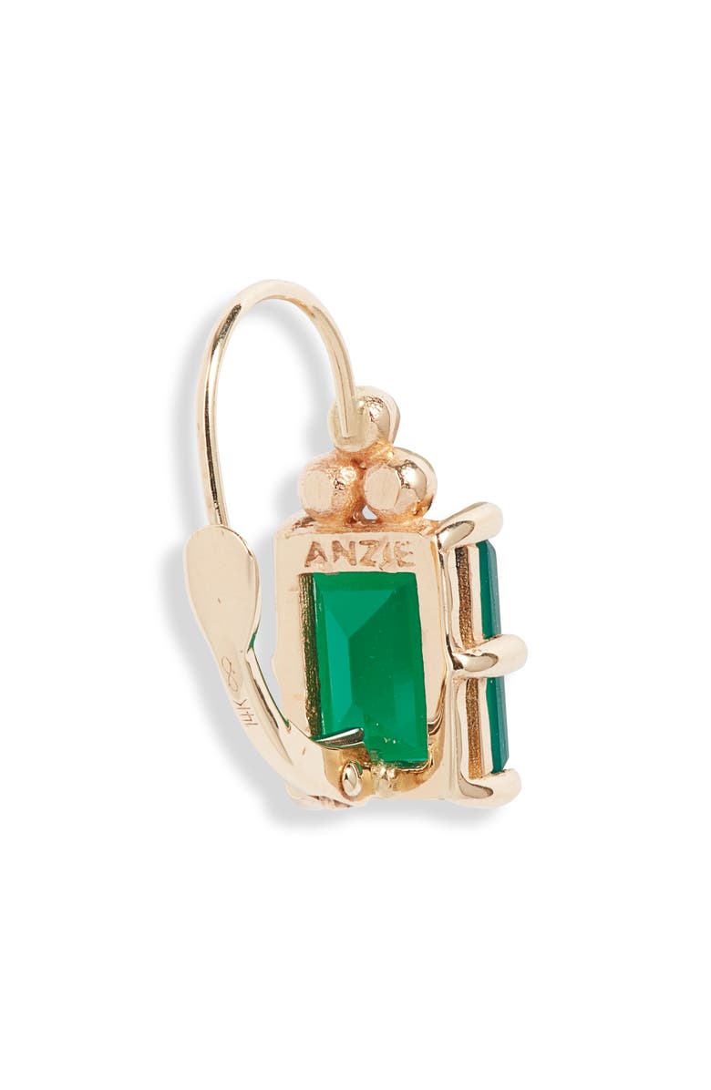 Anzie Cléo Carré Green Onyx Drop Earrings, Alternate, color, 