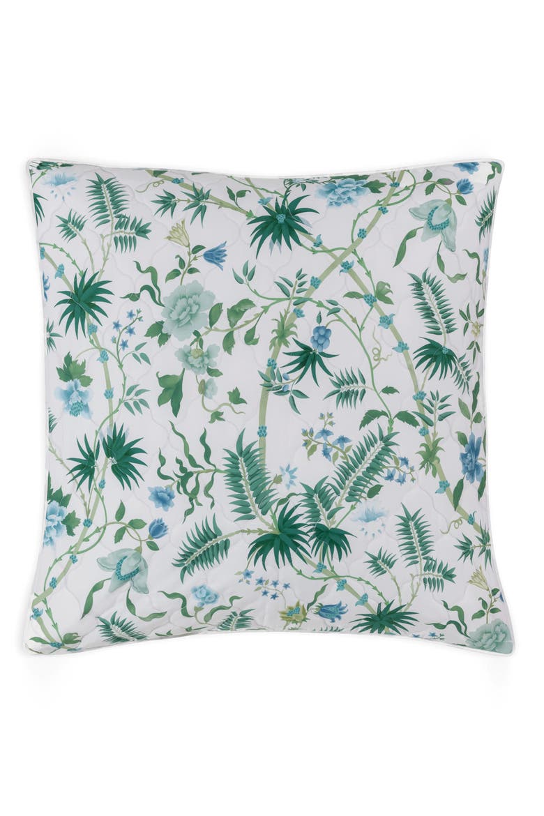 Palmyra Cotton Percale Sham, Alternate, color, EMERALD