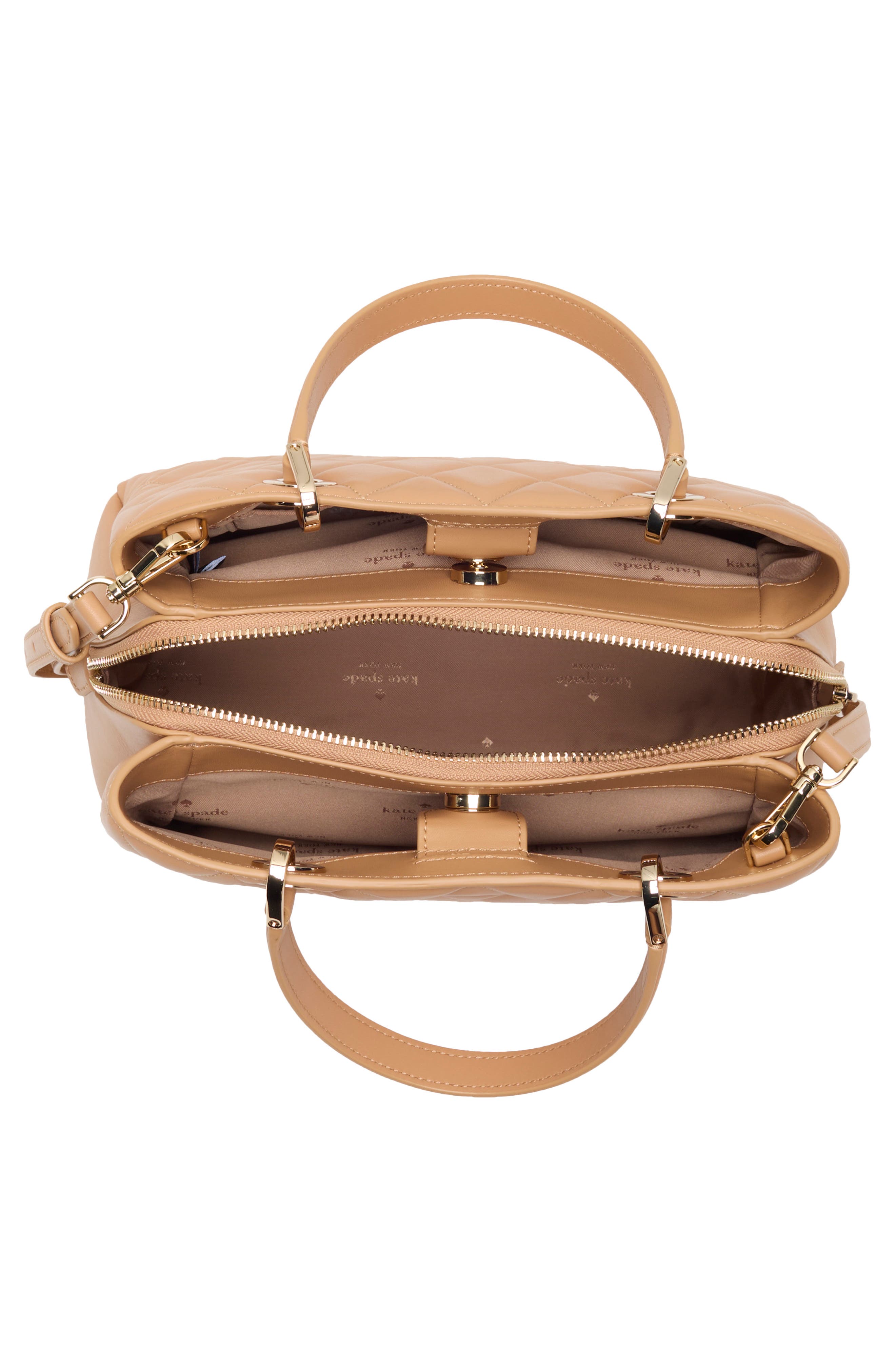 carey quilted leather bag, Alternate, color, TIRAMISU MOUSSE
