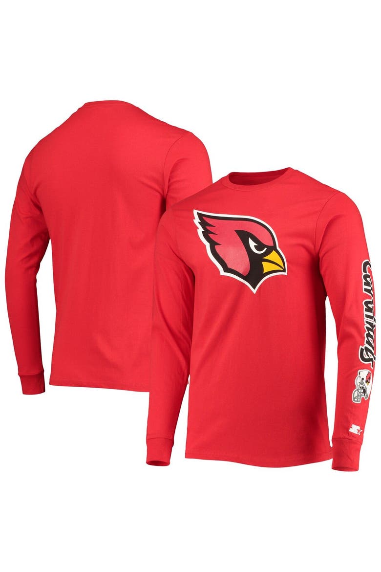 Men's Starter Cardinal Arizona Cardinals Halftime Long Sleeve T-Shirt, Main, color, Cardinal