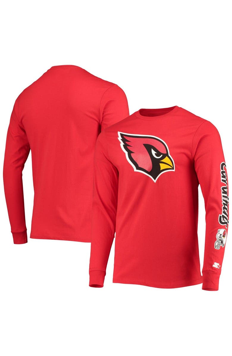 STARTER Men's Starter Cardinal Arizona Cardinals Halftime Long Sleeve T-Shirt, Main, color, Cardinal