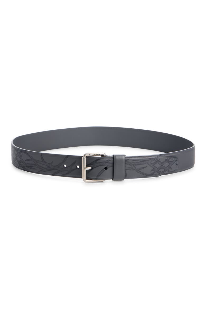 Prong Faux Leather Belt, Main, color, 1239 GREY