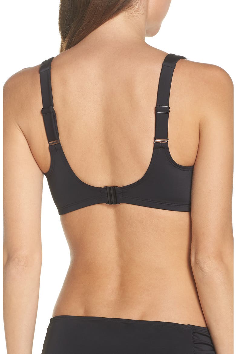 Cocos Pocketed Swim Top, Alternate, color, BLACK