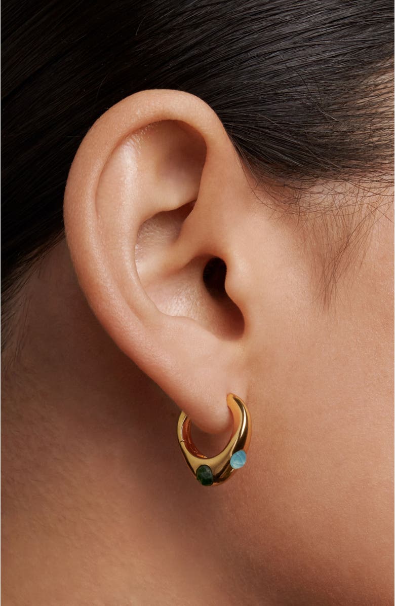 PDPAOLA Coral Hoops, Alternate, color, Gold