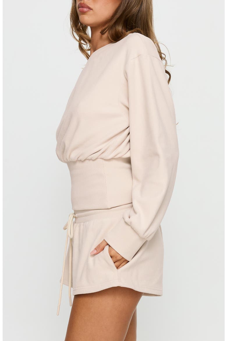 Cassey Off the Shoulder Slouchy Sweatshirt, Alternate, color, CREAM