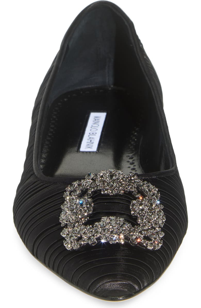 Manolo Blahnik Hangisi Jewel Buckle Flat, Alternate, color,