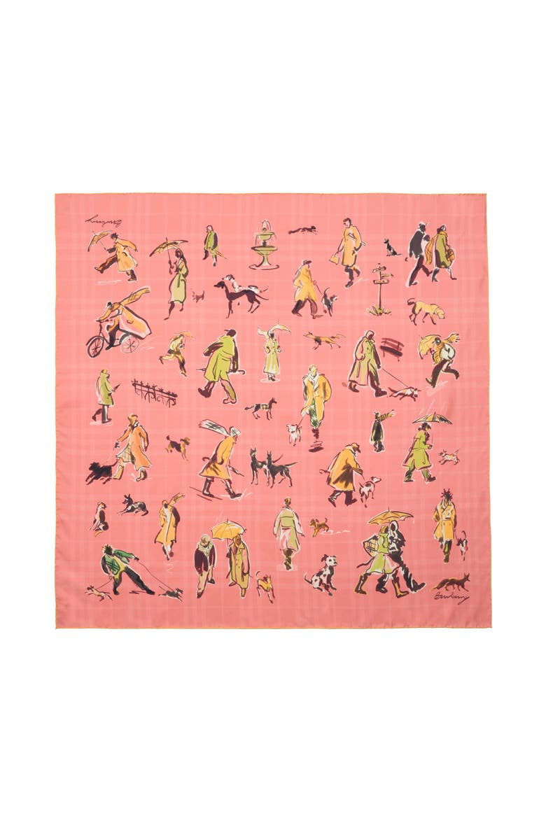 Burberry Paws on Parade Silk Scarf, Main, color, Confetti