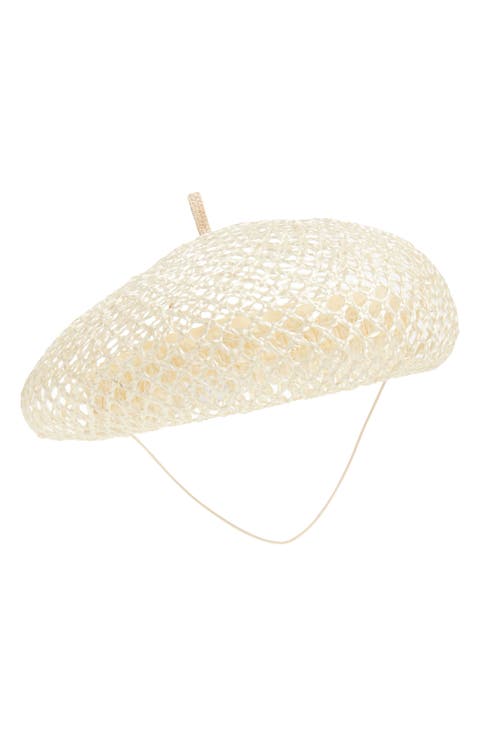 Coco Woven Straw Beret