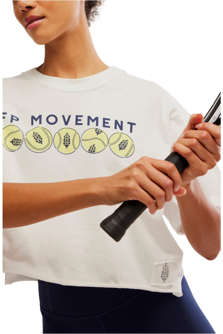 FP Movement Inspire Cotton Graphic T-Shirt, Alternate, color, COURT LOGO- IVORY CO