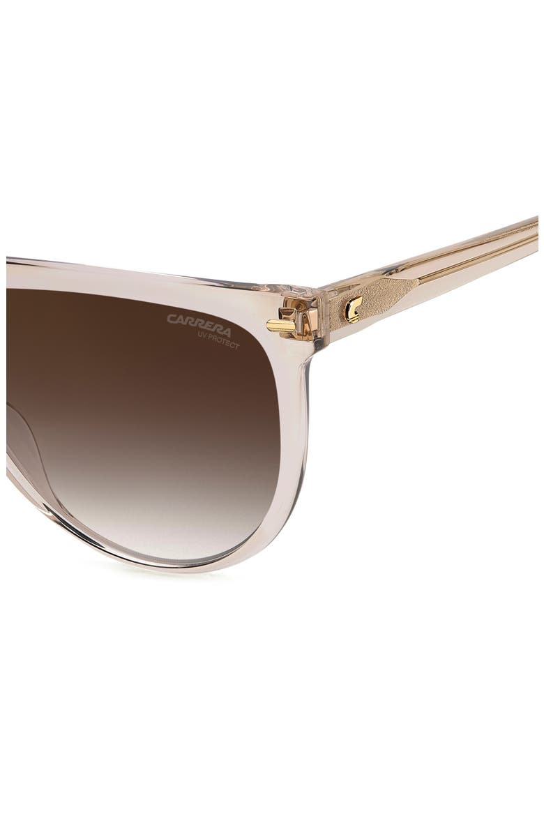 60mm Gradient Flat Top Sunglasses, Alternate, color, NUDE/ BROWN