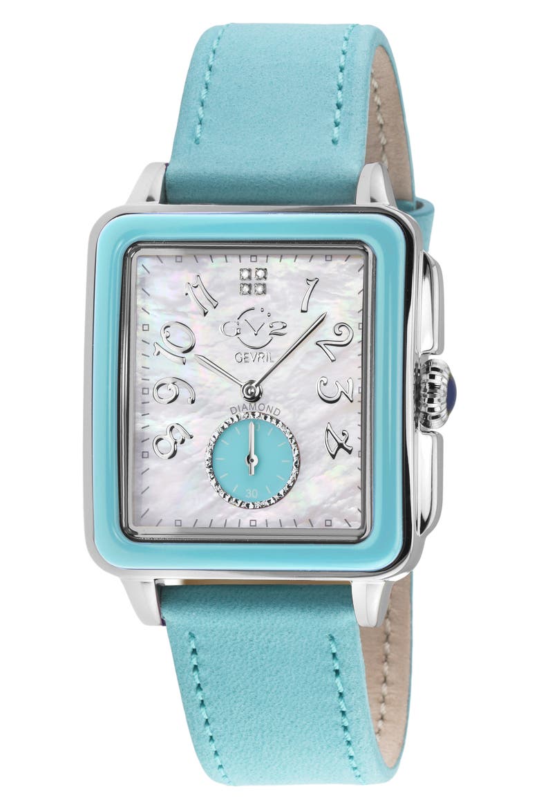 Bari Viva Mother-of-Pearl Dial Diamond Watch, 34mm - 0.02ct., Main, color, BLUE