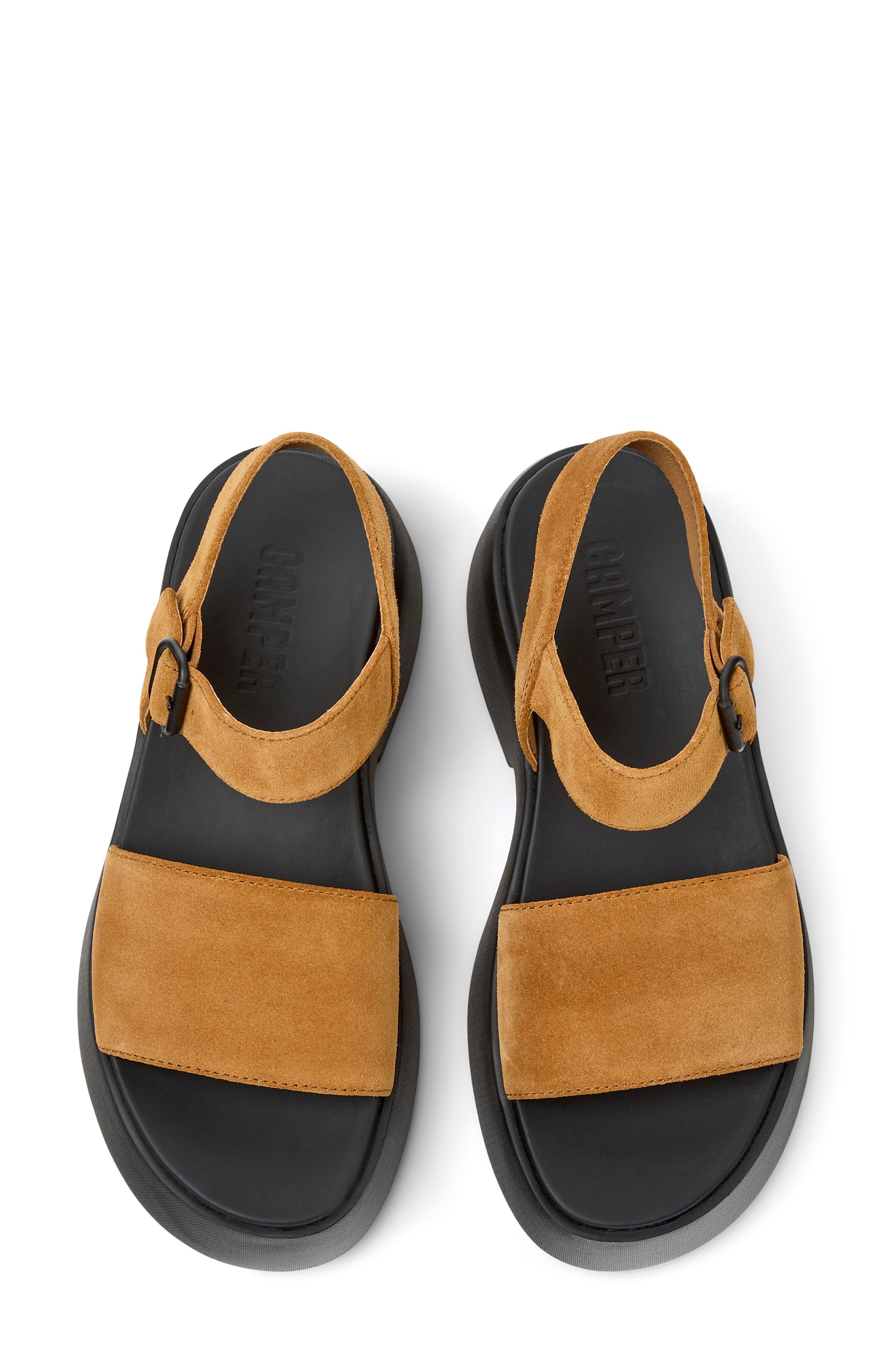 Camper Tasha Platform Sandal, Alternate, color, Medium Brown
