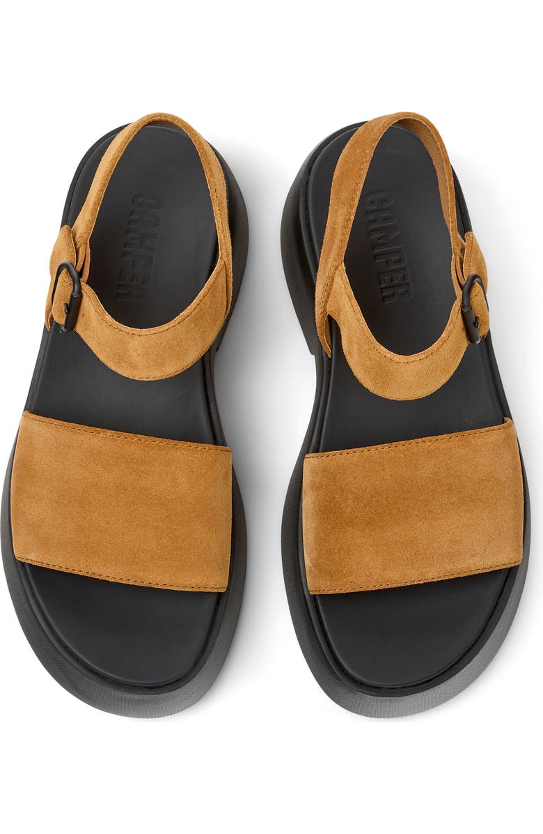 Camper Tasha Platform Sandal, Alternate, color, Medium Brown