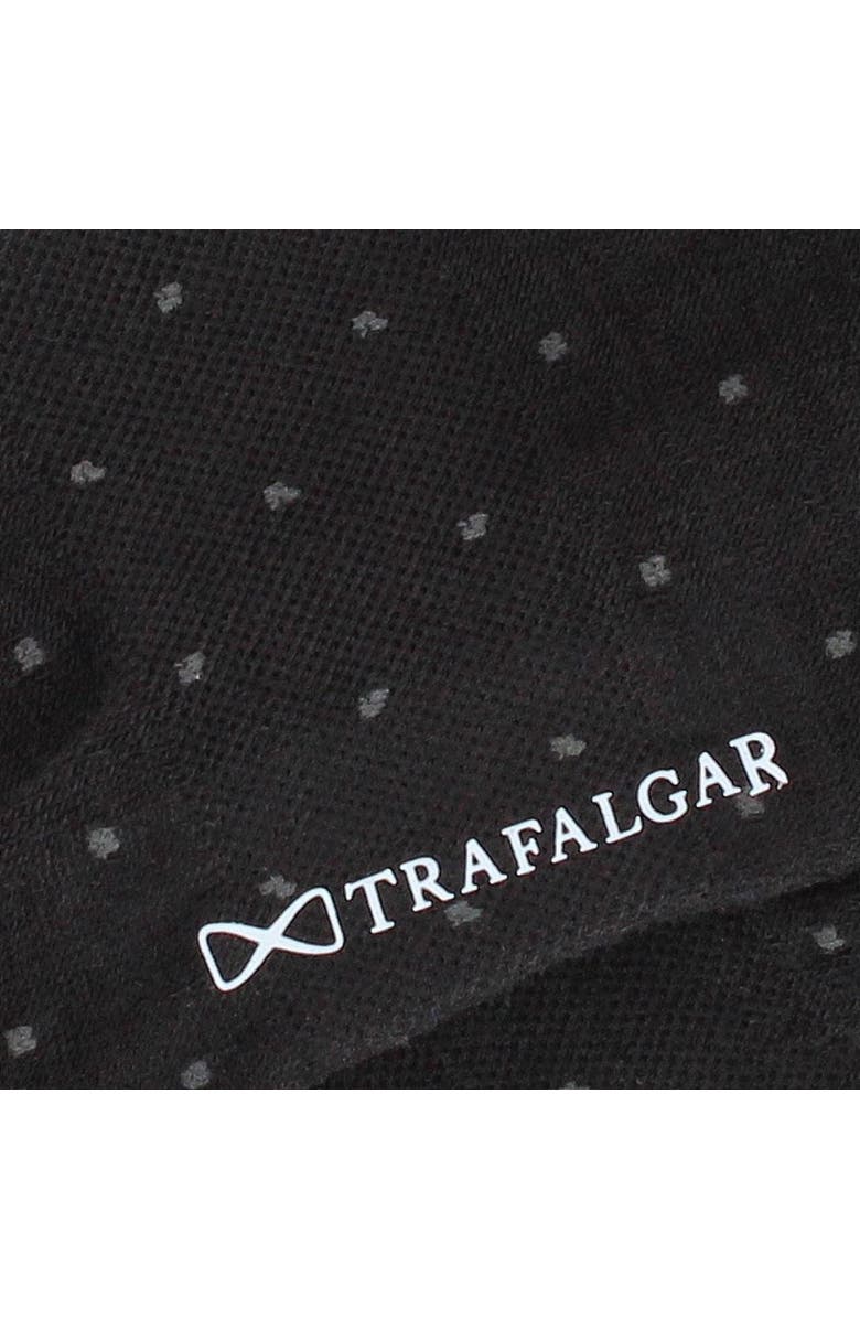 Trafalgar Croix Polka Dot Patterned Mid-Calf Merino Wool Socks, Alternate, color, Black With Charcoal Dots