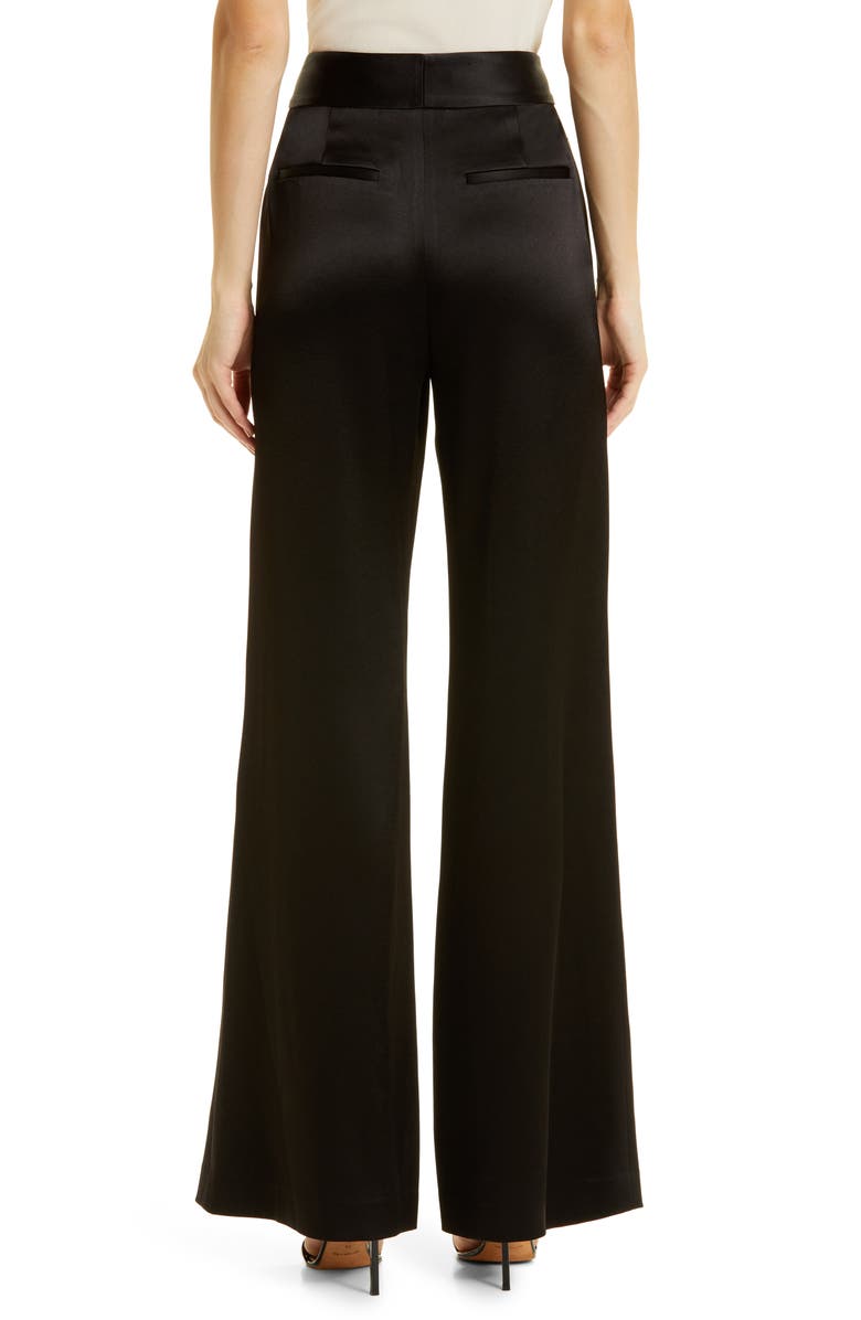 Alice + Olivia Dylan Wide Leg Satin Trousers, Alternate, color, 