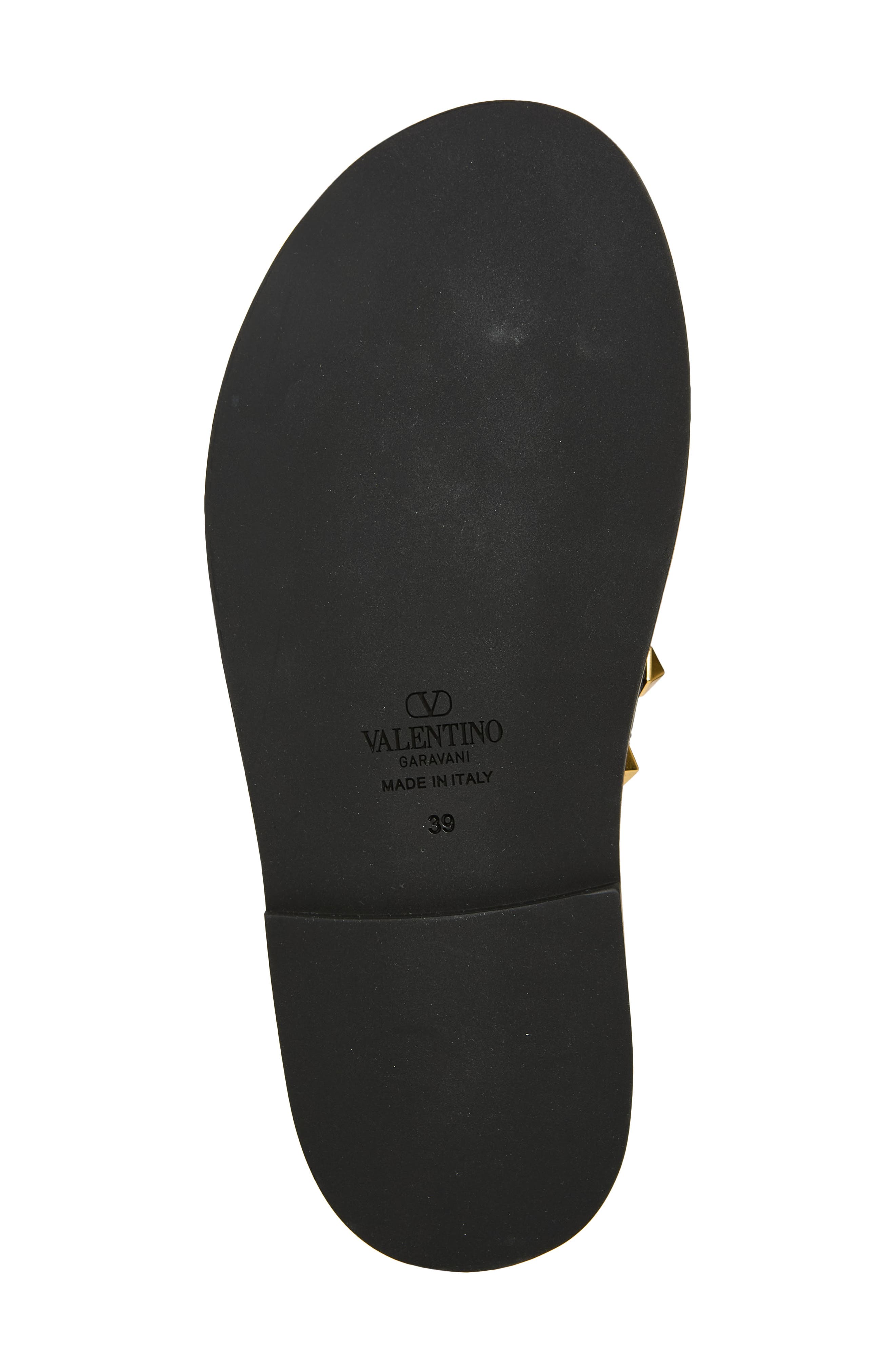 Valentino Garavani Rockstud Flip Flop, Alternate, color, Black