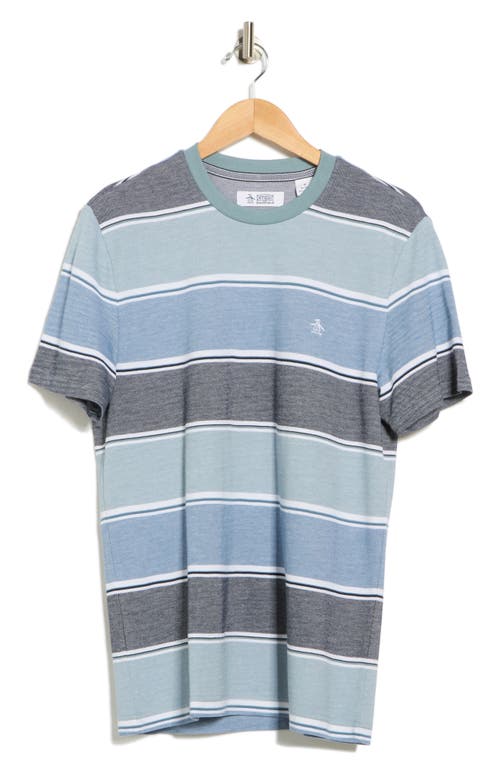 Original Penguin Gradient Stripe Cotton Piqué T-shirt In Multi