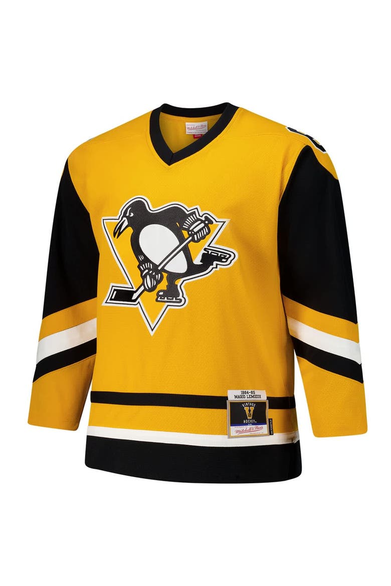 Men's Mario Lemieux Gold Pittsburgh Penguins 1984-85 Power Play Jersey, Alternate, color, Gold