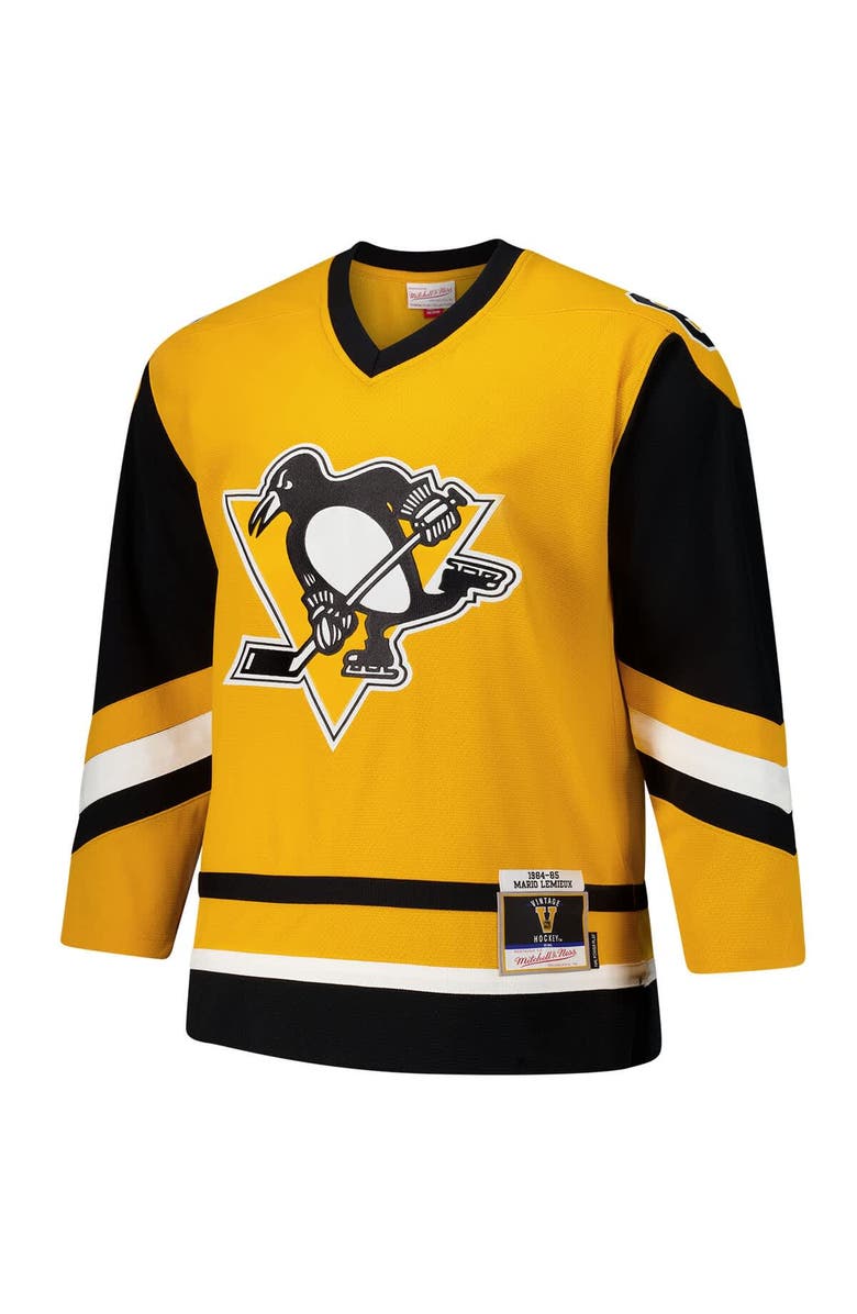 Mitchell & Ness Men's Mario Lemieux Gold Pittsburgh Penguins 1984-85 Power Play Jersey, Alternate, color, Gold