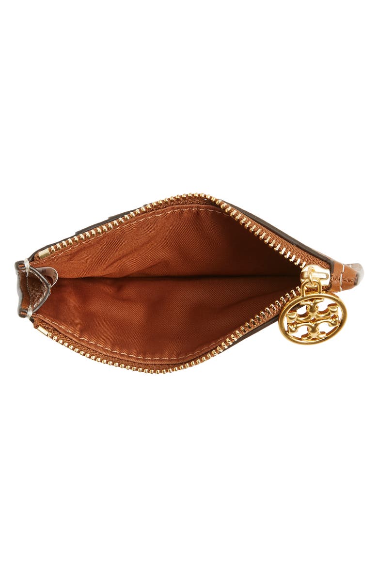 Miller Zip Leather Card Case, Alternate, color, LIGHT UMBER