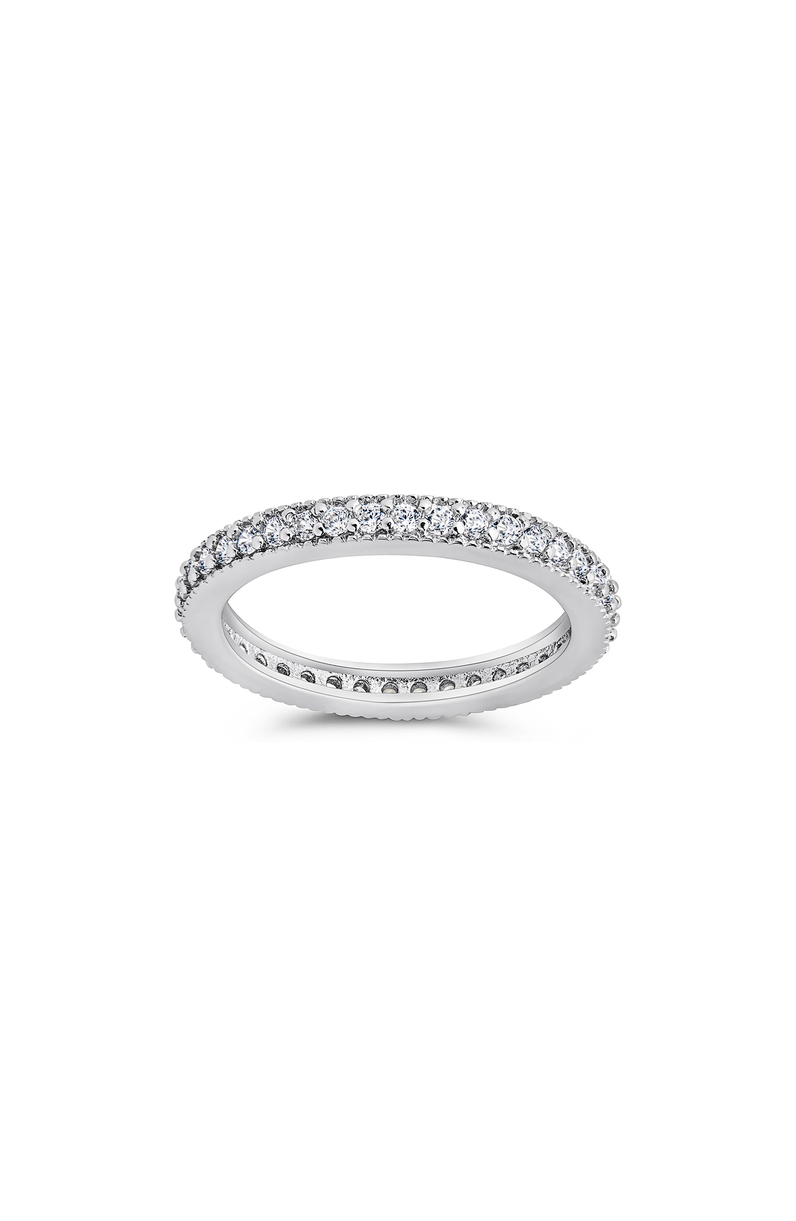 Sterling Forever Sterling Silver Sparkling CZ Band Ring